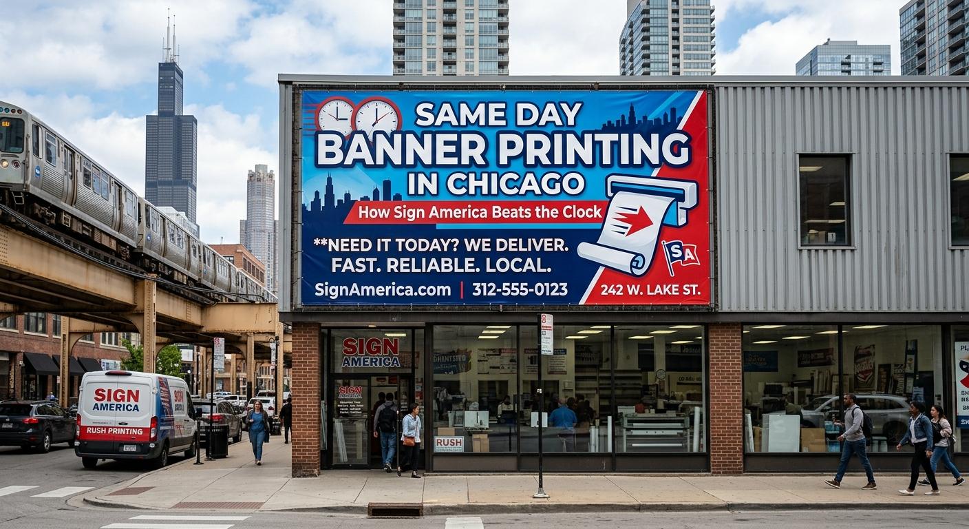 Same Day Banner Printing in Chicago: How Sign America Beats the Clock