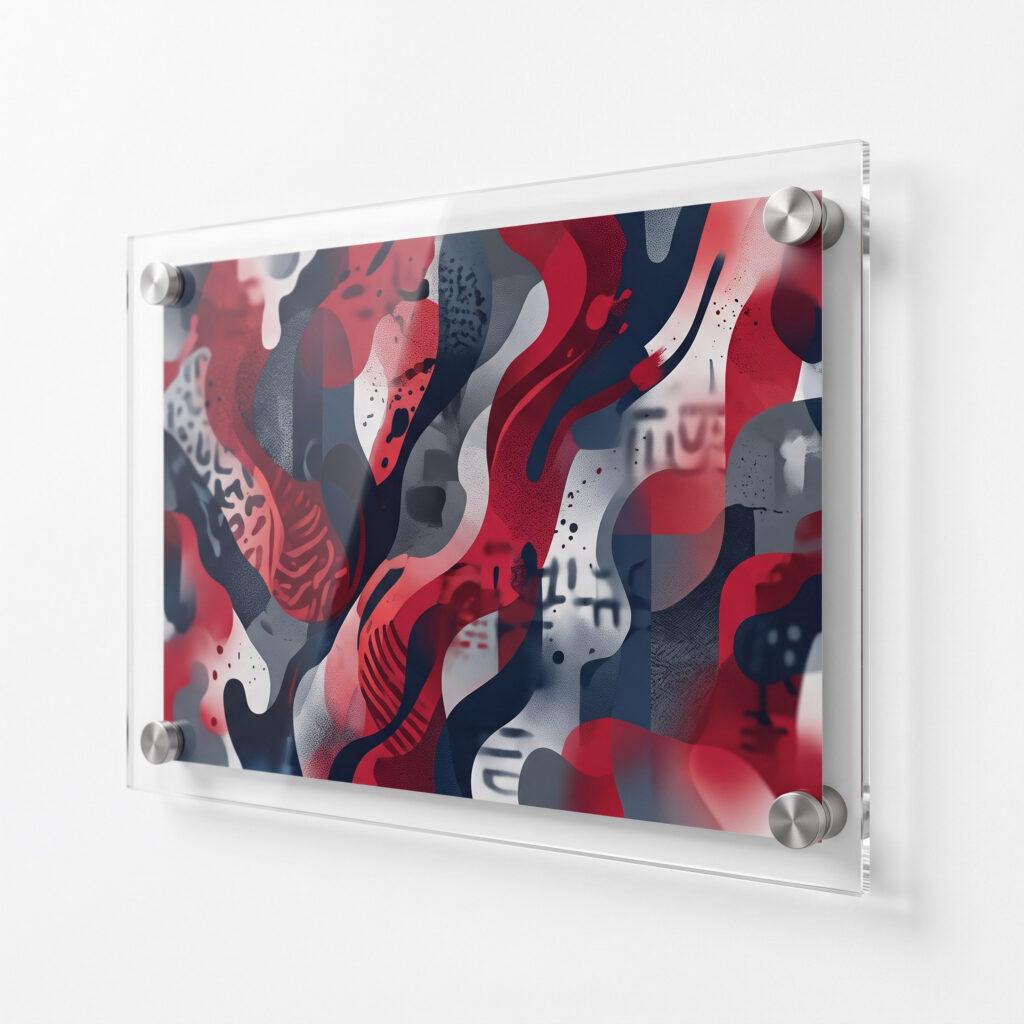 Clear acrylic sign with polished edges and standoff mounts — Sign America Chicago