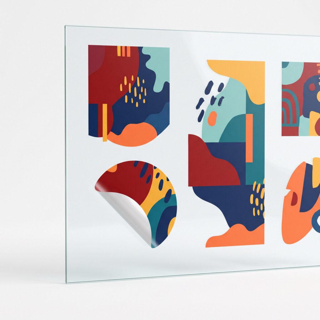 Static window clings applied to glass in studio — Sign America Chicago