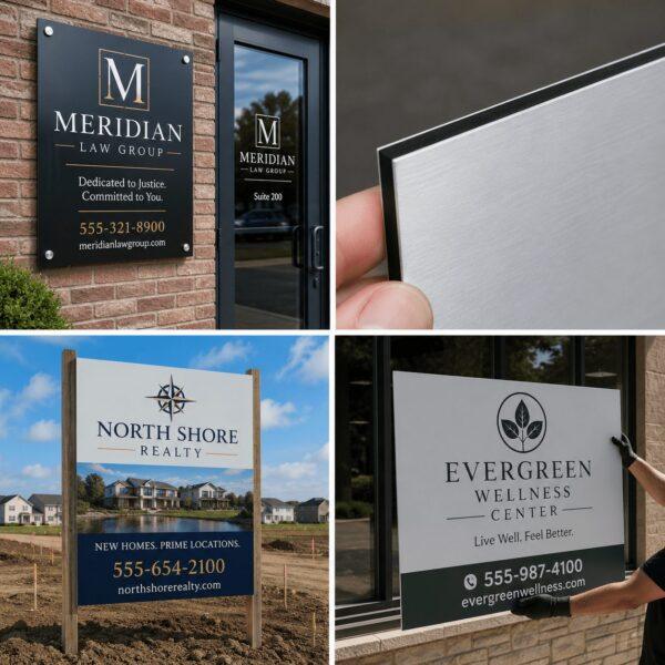 Aluminum composite ACM sign panel — rigid premium signage Sign America Chicago (photo 4)