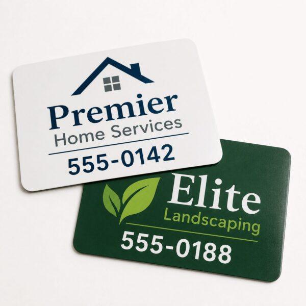 Pair of 12x18 full-color car door magnets — vehicle magnets by Sign America Chicago