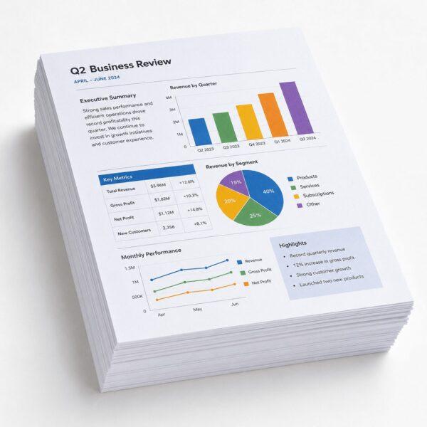 Stack of sharp full-color printed documents — color copies Sign America Chicago