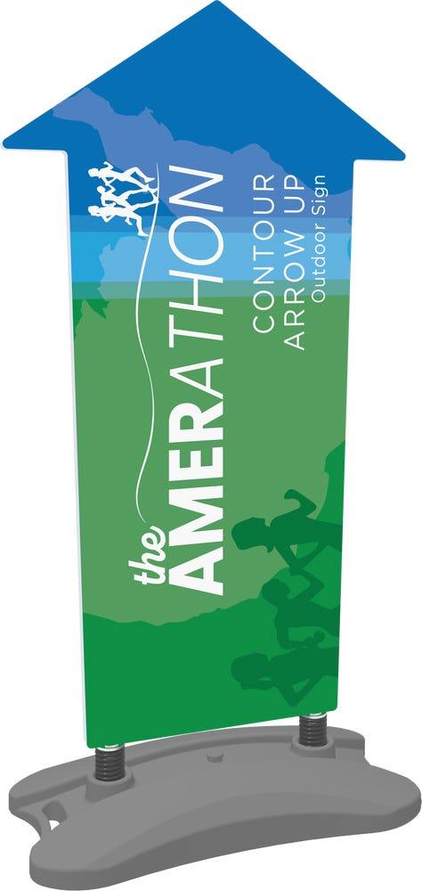 Contour Outdoor Sign Arrow Up - Water Base