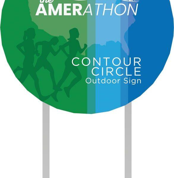 Contour Outdoor Sign Circle - Water Base