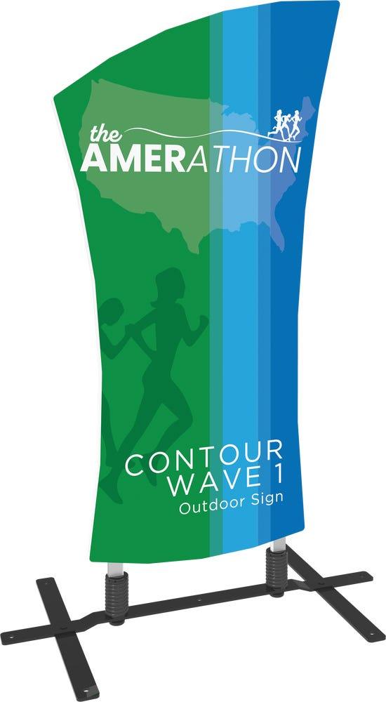 Contour Outdoor Sign Wave 1 - Plate Base