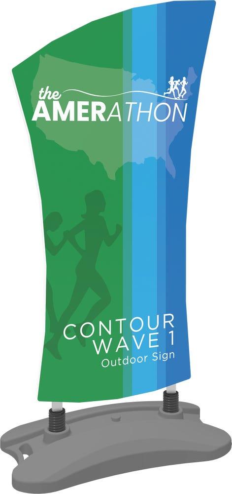 Contour Outdoor Sign Wave 1 - Water Base