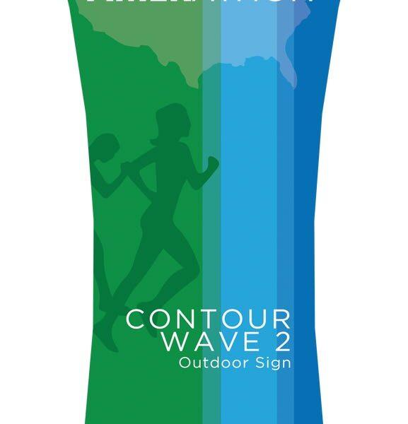 Contour Outdoor Sign Wave 2 - Plate Base