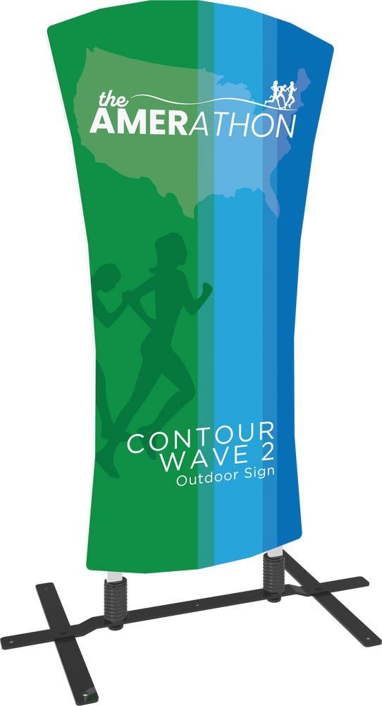 Contour Outdoor Sign Wave 2 - Plate Base