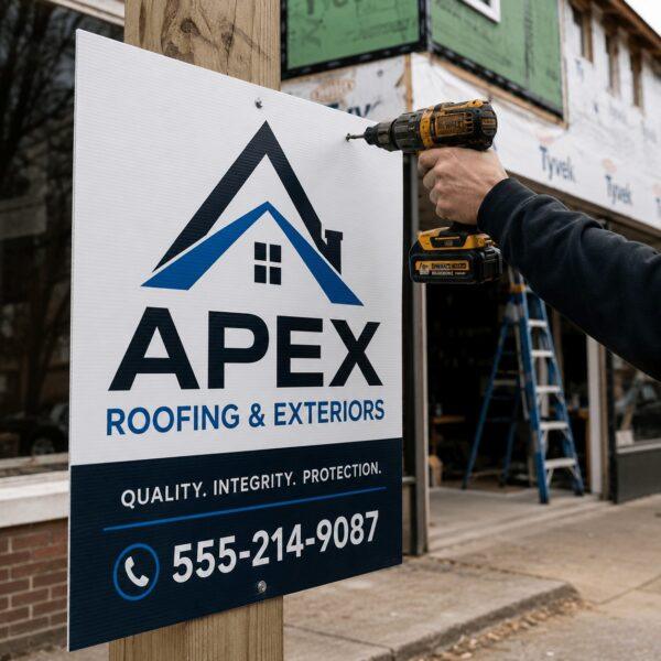 Custom coroplast sign with corrugated plastic flutes — Sign America Chicago (photo 4)