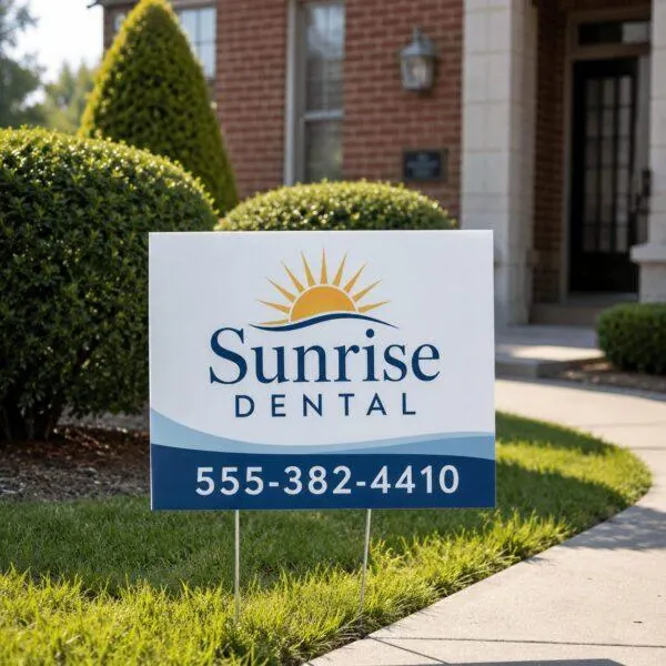 Custom coroplast sign with corrugated plastic flutes — Sign America Chicago (photo 5)