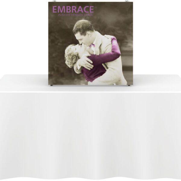 Embrace 2.5ft Square Tabletop Push-Fit Tension Fabric Display