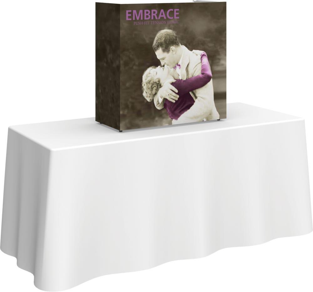 Embrace 2.5ft Square Tabletop Push-Fit Tension Fabric Display