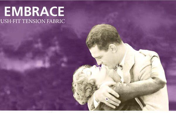 Embrace 20ft Backlit Full Height Push-Fit Tension Fabric Display