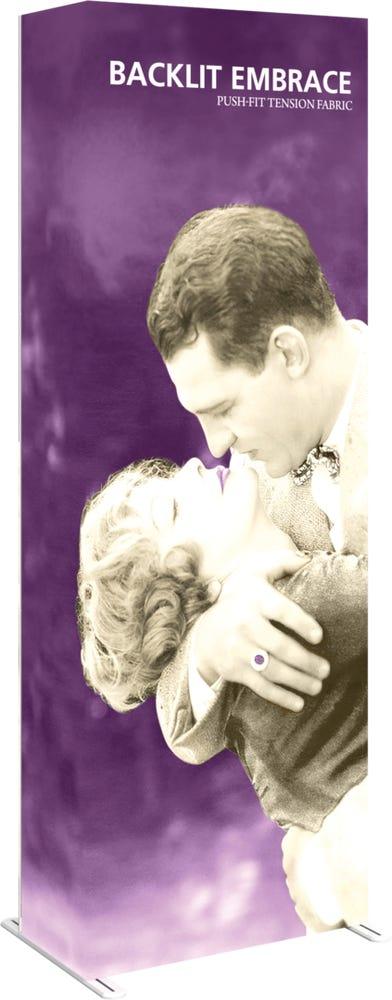 Embrace 2.5ft Backlit Full Height Push-Fit Tension Fabric Display