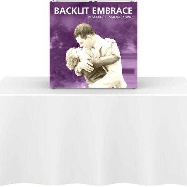 Embrace 2.5ft Backlit Tabletop Push-Fit Tension Fabric Display