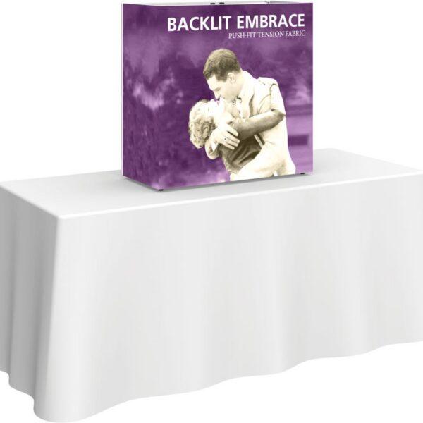 Embrace 2.5ft Backlit Tabletop Push-Fit Tension Fabric Display