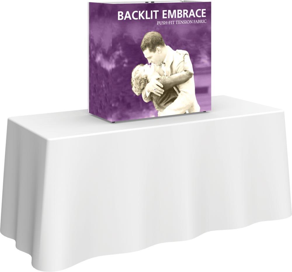 Embrace 2.5ft Backlit Tabletop Push-Fit Tension Fabric Display
