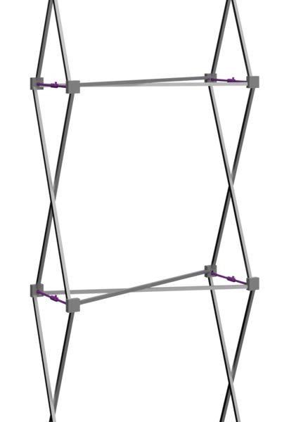 Hopup 2.5ft Backlit Straight Full Height Tension Fabric Display Kit
