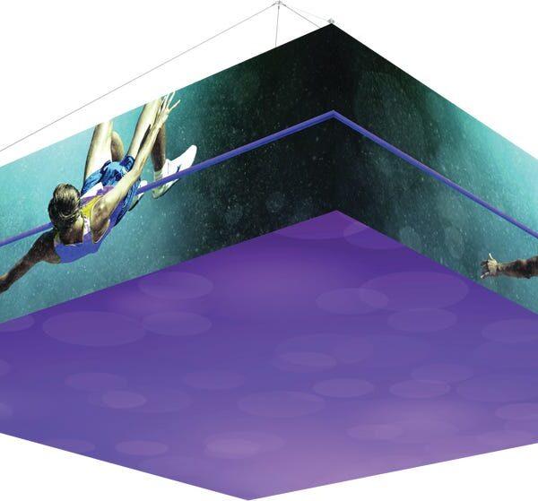 12Ft x 3Ft Backlit Square Hanging Structure