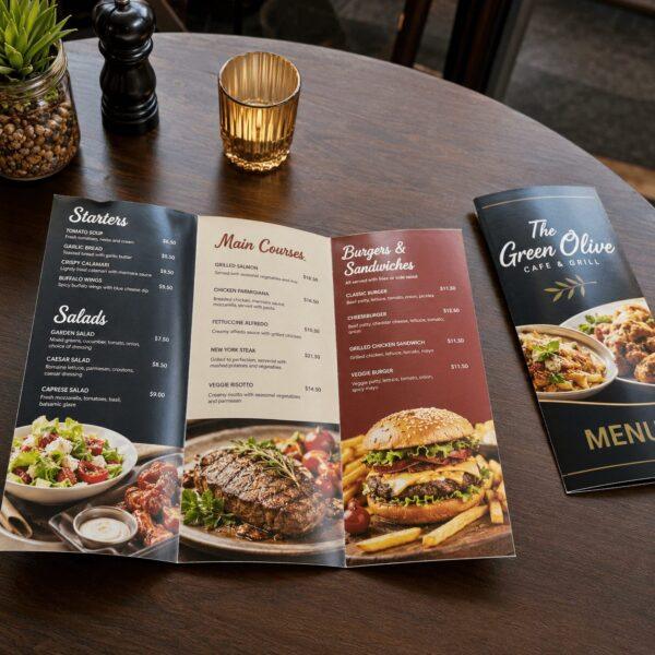 Trifold brochure printing folded and stacked — Sign America Chicago (photo 5)