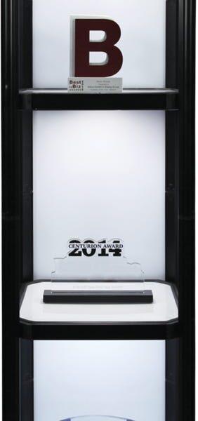 Twist Portable Display Cabinet With 3 Shelves