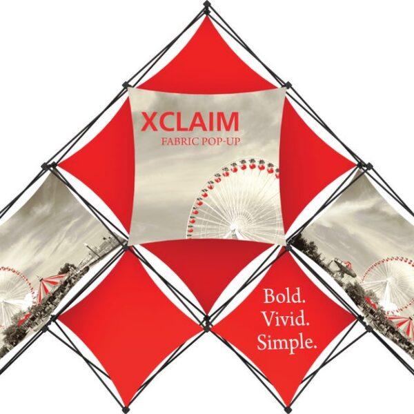 Xclaim 14ft 10 Quad Pyramid Fabric Popup Display Kit 01